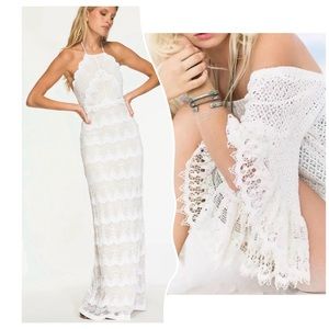 NIGHTCAP JENS PIRATE BOOTY bridal bundle Monaco white lace maxi dress top XS S M
